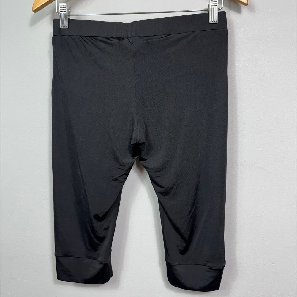 New SIEDRES Tali Logo Detail Cropped Jersey Leggings in Black Women's Size M - Picture 4 of 8